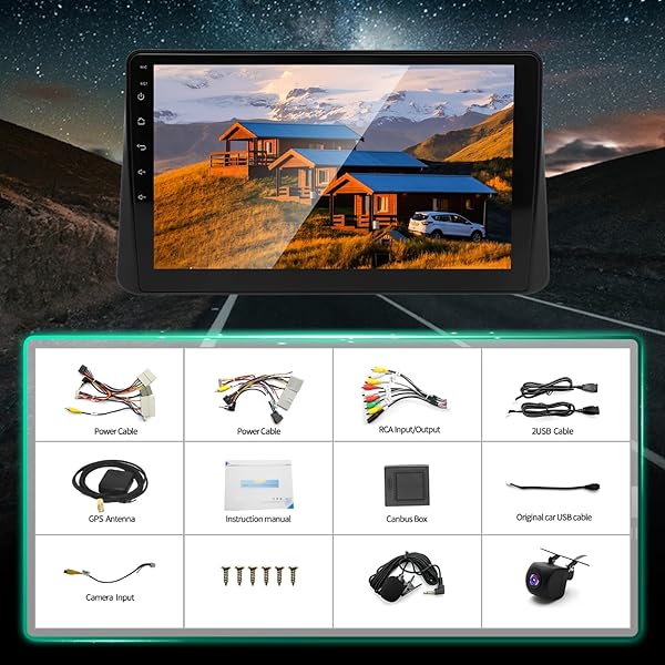 2+32G 10″ CAR STEREO RADIO FOR NISSAN ALTIMA VI L34 2018-2021 W/GPS 2020 2019 DOUBLE DIN CAR AUDIO RECEIVER W/CARPLAY W/ANDROID AUTO WIFI W/BLUETOOTH AHD BACKUP CAMERA MIC