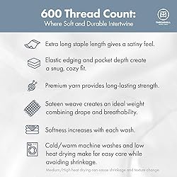 Threadmill 100% Cotton Sheets for Queen Size Bed