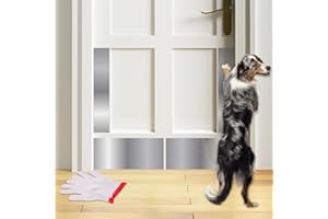 JZHLLA 4 Pcs Aluminum Door Push Kick Plate Self Adhesive for Pet Anti Scratch Wear Resistant Cat Dog Protection Door Wall Furniture（4x16Inch, 7.8x16.5Inch）