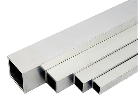 Aluminium Quadratrohr Walzblankes Vierkantrohr 100x100x5mm 500mm