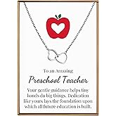 VIY Personal Card Preschool teacher necklace, Preschool teacher appreciation gifts, Pre k teachers gifts, Daycare provider gift