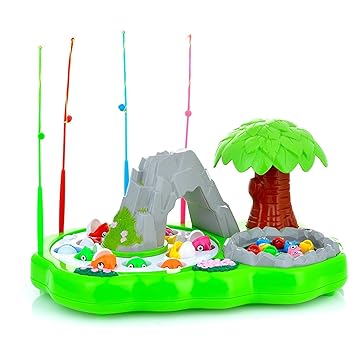 WONDERKART Musical Magnetic Fishing Game for Kids - Color may Vary