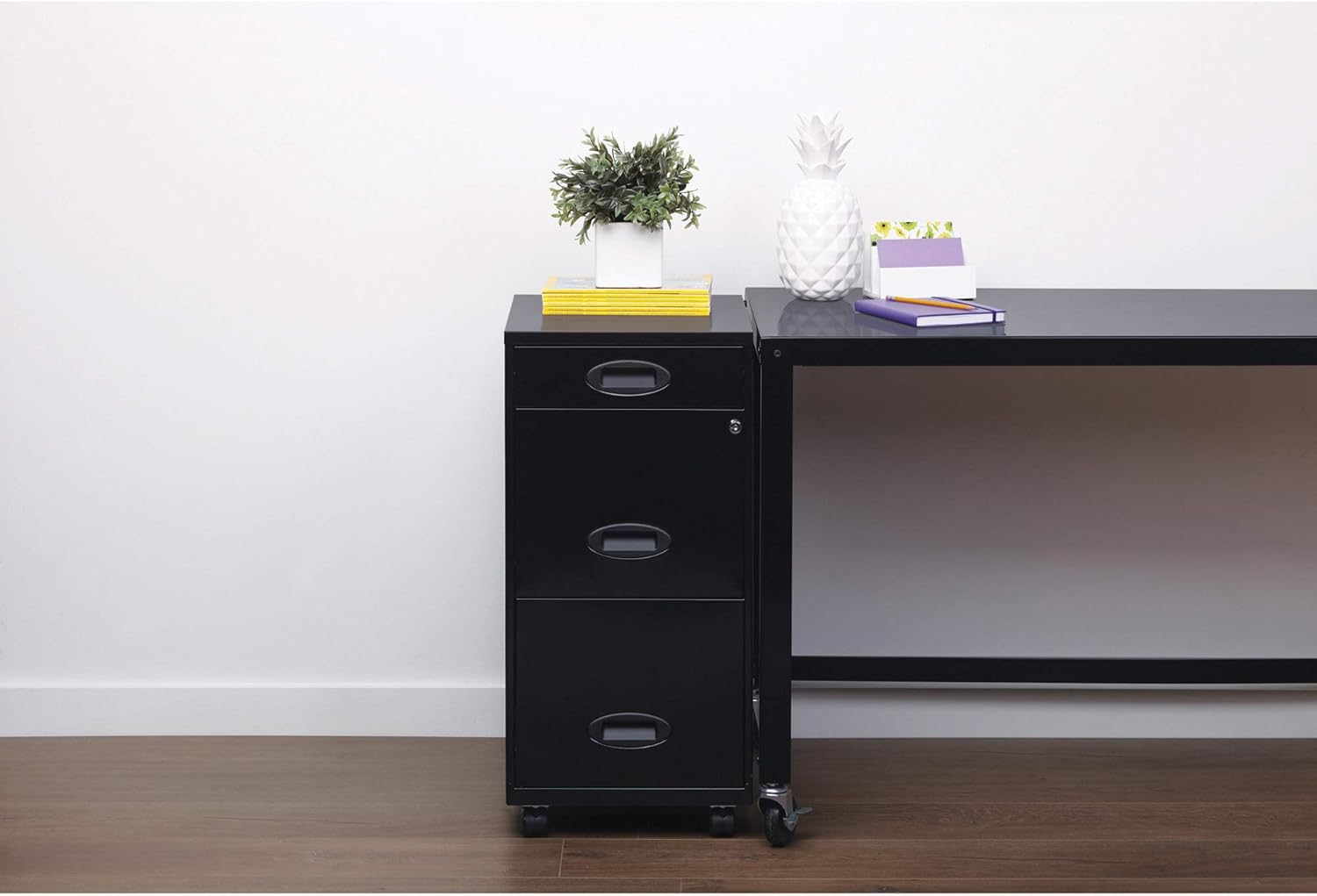 Lorell LLR17427 SOHO Mobile Cabinet, Black : Office Products