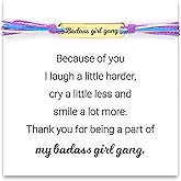 STORYJEWELLERY Bracelets for Women, Friend Bracelet, Thinking of You & Birthday Gifts for Friends Sister and Colleague, Engraved Mantra Bracelet