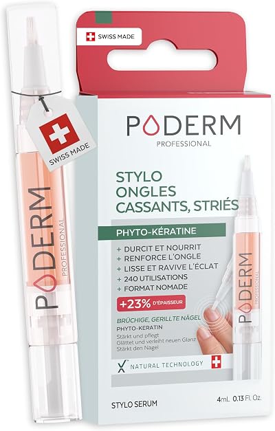 PODERM 5-in-1 Care Pen Nail Hardener 4 ml Phyto-Keratin Suisse Podiatrist