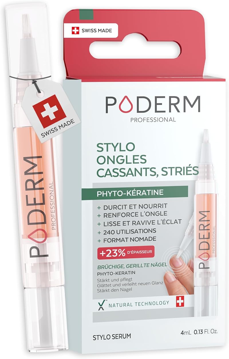 PODERM 5-in-1 Care Pen Nail Hardener 4 ml Phyto-Keratin Suisse Podiatrist