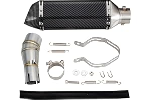 Lesiyou Motorcycle Muffler Mid Pipe, Muffler Adapter Connect Pipe Compatible with Kawasaki Ninja 250 Z250 Z300 2008-2017