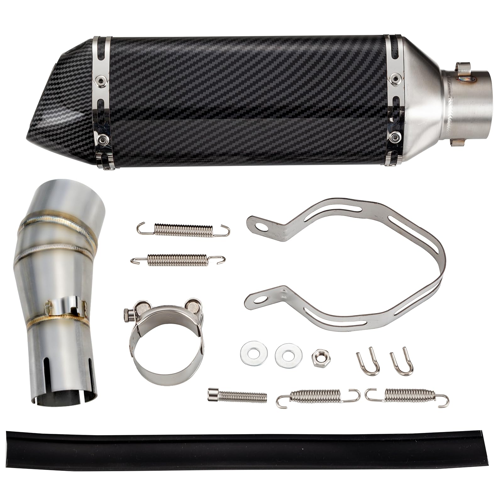 Photo 1 of Lesiyou Motorcycle Muffler Mid Pipe, Muffler Adapter Connect Pipe Compatible with Kawasaki Ninja 250 Z250 Z300 2008-2017