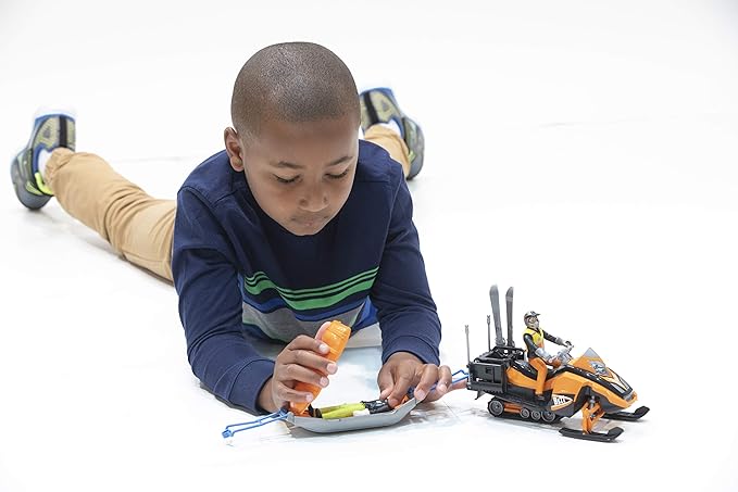 bruder snowmobile with driver