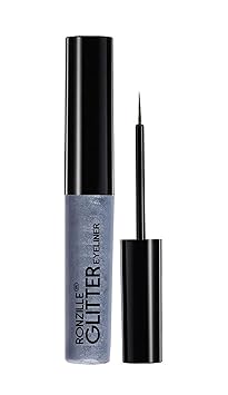 Ronzille Sparkling Glitter Liquid Eyeliner Eye Party Cosplay Wedding Makeup Eye Liner Tools - Silver