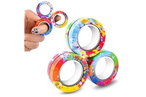 NYCHKA 3Pcs Fidget Ring - Rings Fidget Toys for Adults Finger Spinner Ring - Small Fidget Rings Tools for Adults