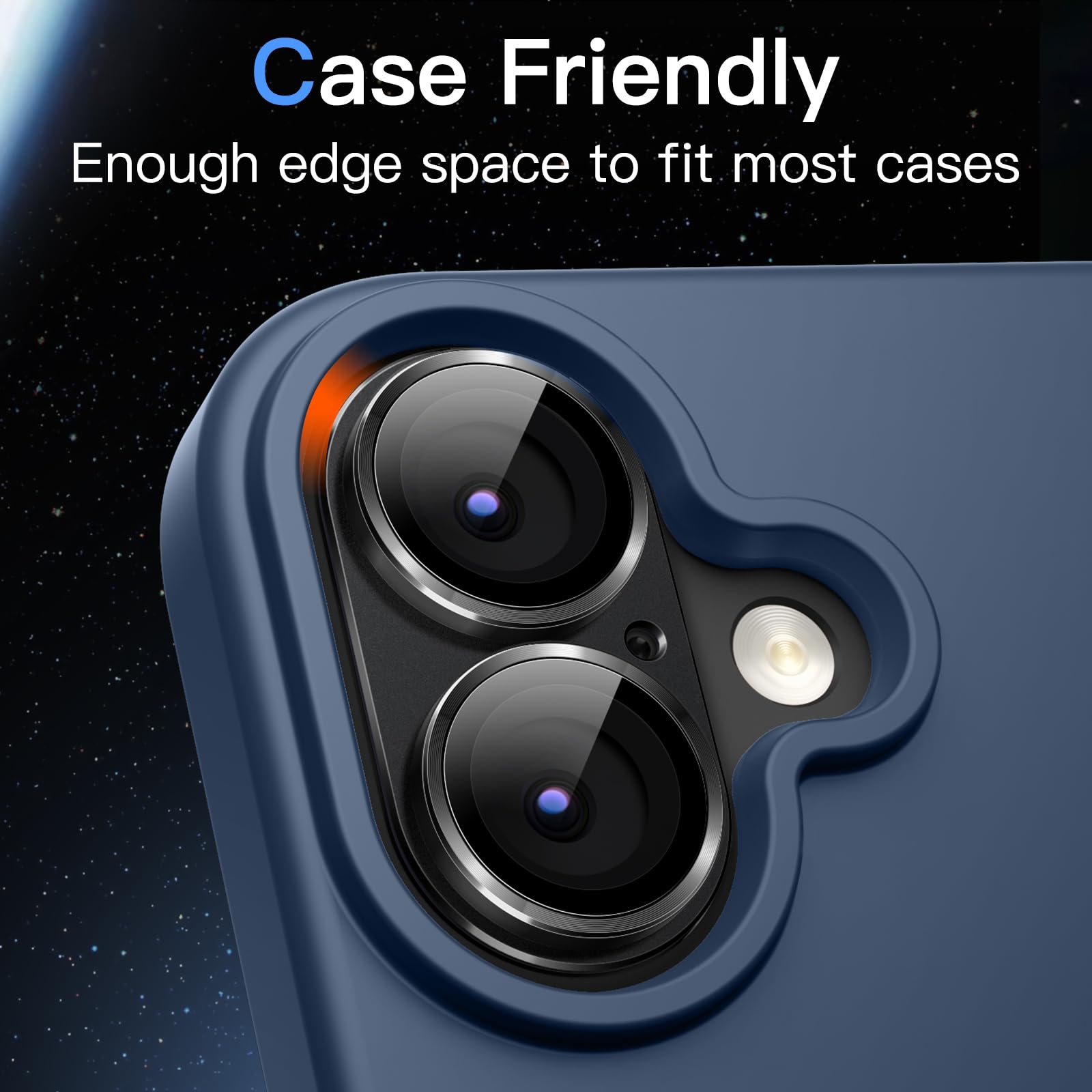 JETech Camera Lens Protector for iPhone 17 6.3-Inch, Full Coverage Cover, 1-Pack