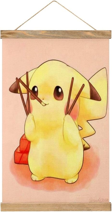 Amazon ポケモン 漫画帆布絵画 帆布の絵画 リビングルームの背景布の壁装飾絵画 家庭での使用ファッション壁画 誕生日プレゼント52 33 5cm アートフレーム ポスター オンライン通販