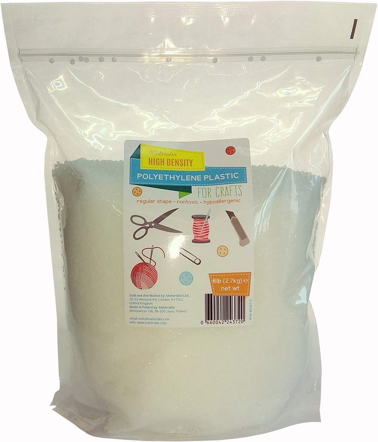 High Density Polyethylene Plastic for Crafts (6lb)