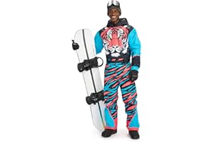 Tipsy Elves Retro Snow Suits for Men - Loud Men's Ski Suits - Warm One Piece for Winter