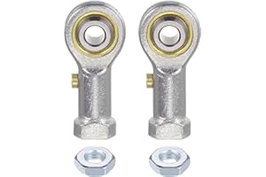 uxcell 2pcs PHSB3 Female Rod End Bearing 3/16 Inch Bore and #10-32 Right Hand Thread, Self-Lubricating Joint Rod Ends, Includes Jam Nut