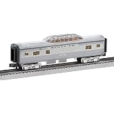 Lionel 684725 Santa Fe Add-On Vista Dome Car, O Gauge, Silver, Gray, Tan, black