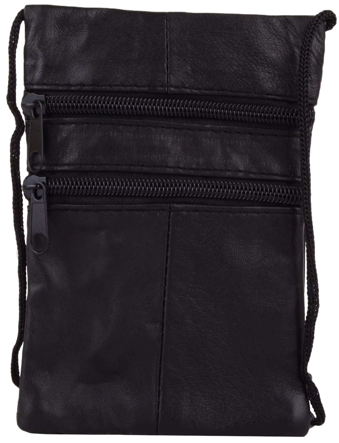 Womens Soft Nappa Leather Small Cross Body/Shoulder Bag - Black