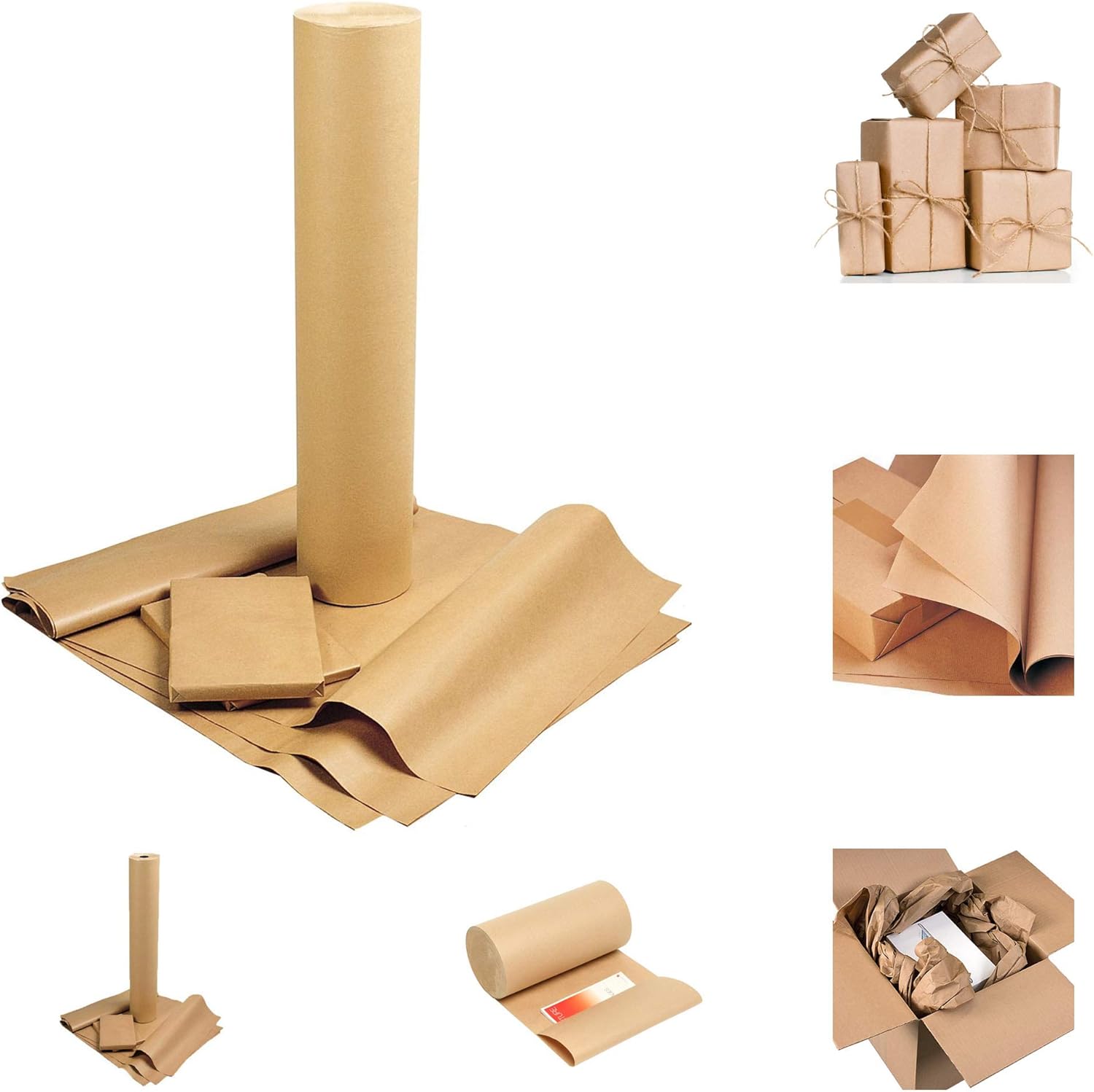 Strong Large Brown Kraft Packing Wrapping Parcel Mailing Paper Roll 750MM x 200M Amazon.co.uk