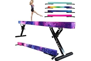FC FUNCHEER Adjustable balane Beam for Kids - 8FT Gymnastics Beam - high and Low Floor Beam for All Gymnastic Levels-Professional Gymnastic Equipment for Home and Gym Center