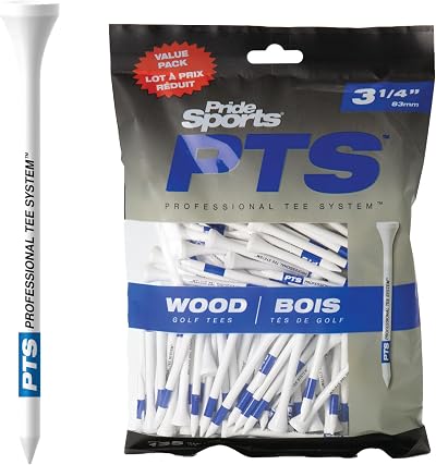 PrideSports Pride Golf Tees Wooden Tees Bag of 135 3.1/4" EU
