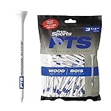 PrideSports PTS Wood Golf Tees | 135 Count, 3-1/4