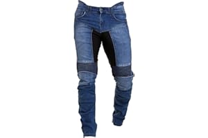 RIDER PROTEC Mens Motorbike Riding Jeans Stretch Panel Armor Adventure Motorcycle Pants Aramid Protective Lining Trousers