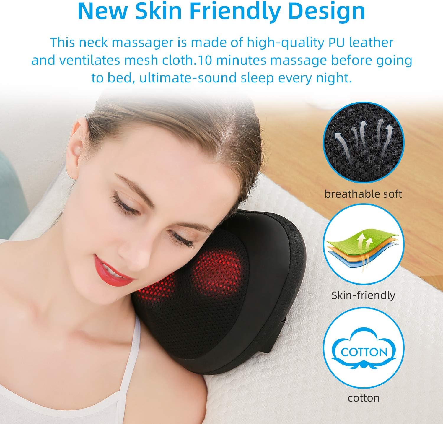 iKristin Shiatsu Neck Back Massager Pillow with Heat - Deep Tissue Kneading Massage for Back, Neck, Shoulder, Leg, Foot - Perfect Gift for Men/Women/Mom/Dad,Stress Relax at Home Office and Car: Health & Personal Care