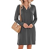 HOTOUCH Womens UPF 50+ Cover-Up Dress Beach SPF Sun Protection Long Sleeve Shirts Dress Lightweight Athletic UV Hoodie