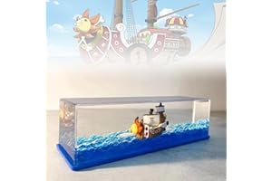 LAUPVXA Unsinkable Boat Pirate Ship, Housand Sunny Fluid Drift Bottle, Ship in a Bottle Cruise Ship Model Toy, Suitable, for Car Decor, Home Showcase Desktop Ornaments-Rectangle