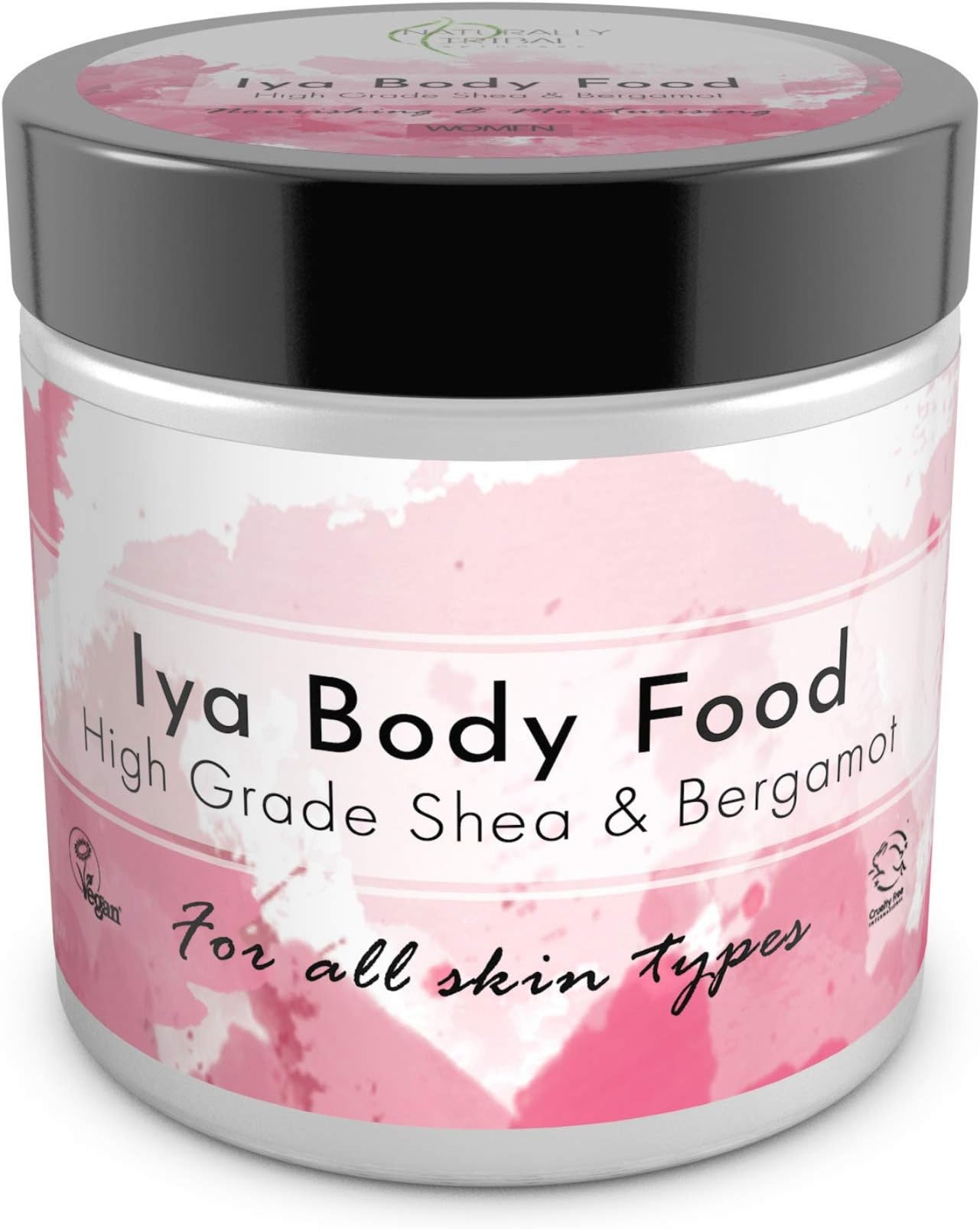 Iya Shea Body Butter For Women's Problem Skin | Psoriasis, Rosacea, Eczema Organic Body Moisturiser For Dry Skin | Vegan | Whipped Shea Butter, Vitamin E Oil, Kaolin Clay Body Cream | Iya Body Food
