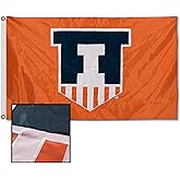 Illinois Fighting Illini Embroidered and Stitched Nylon Flag