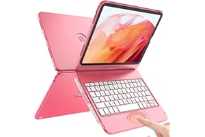 TQQ Touch iPad (A16) 11th Generation Case with Keyboard (11", 2025) & 10th Gen (10.9", 2022) - 360° Rotatable, Thin & Light, 