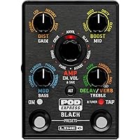 Line 6 POD Express Black Guitar Pedal Multi Effects and High-Gain Amp Modeling Processor, Looper, USB-C Interface, Software E