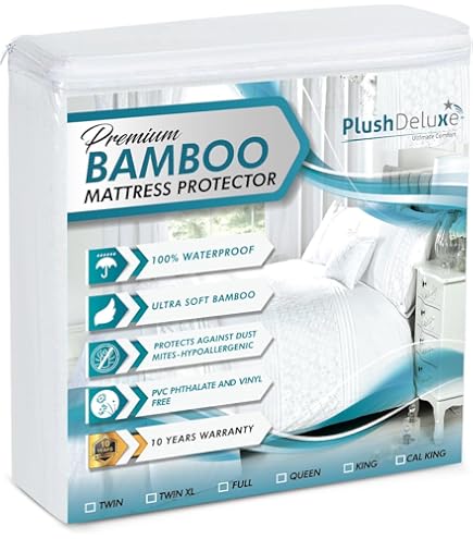 DOZ Bamboo Viscose Mattress Protector - Queen, 16" Deep Pocket, Waterproof, Cooling & Noiseless Cover - View #3