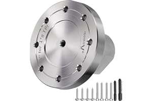 HAOWOSI 3" Steel Wood Lathe Faceplate,Faceplate for Wood Lathe,Lathe Face Plate Fit for 1" x 8TPI Spindle with Screwchuck