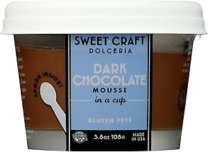 Sweet Craft, Dark Chocolate Mousse Cup, 3.8 Ounce