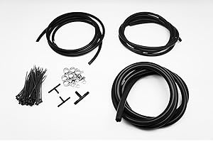 Autobahn88 Engine Room Silicone Vacuum Hose Dress Up DIY Kit, compatible with Mazda (All Models) (Black)
