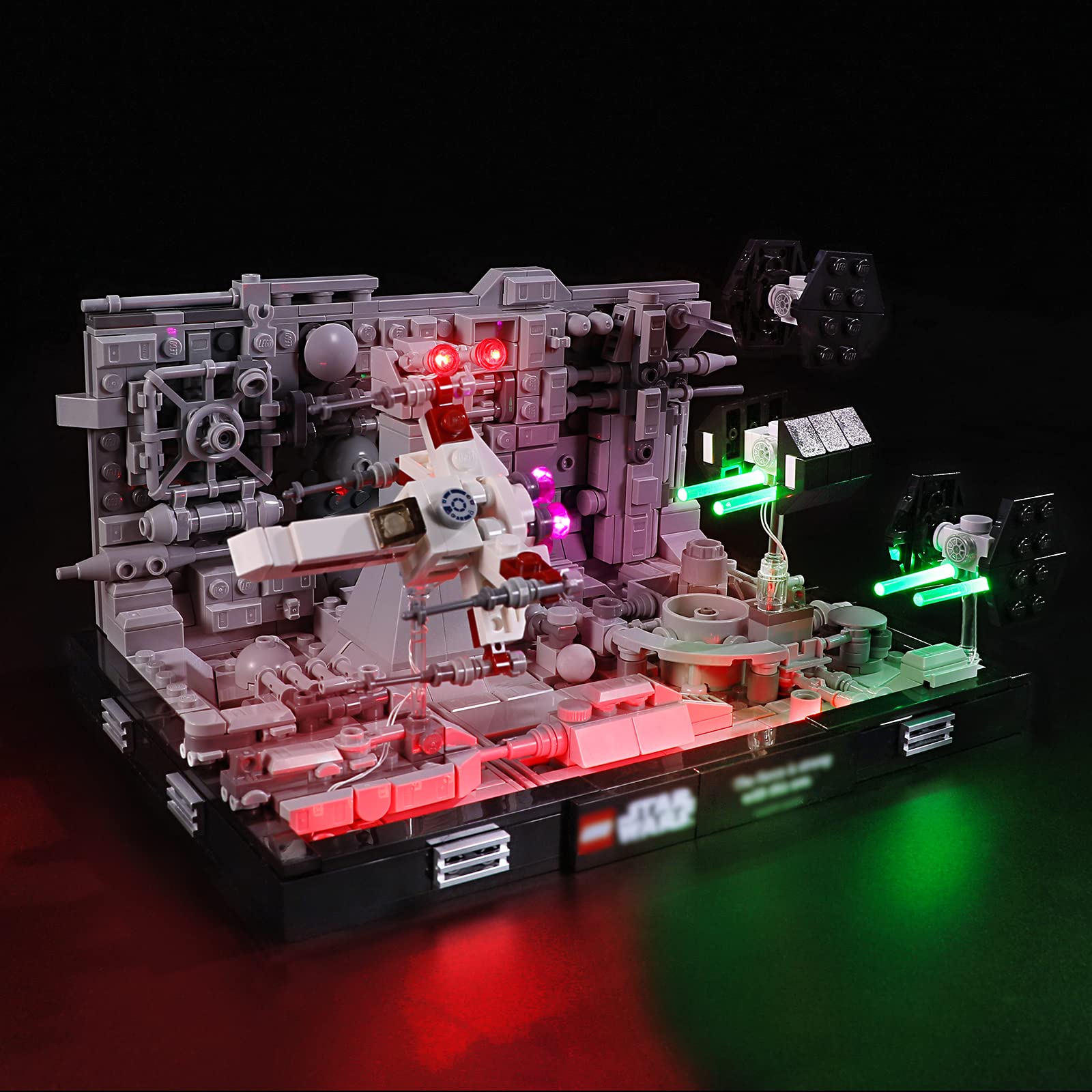 MENZAVA LED Light Set Compatible with LEGO 75329 Death Star Trench Run Diorama Star Wars Building Blocks Model - Model Set NOT Included