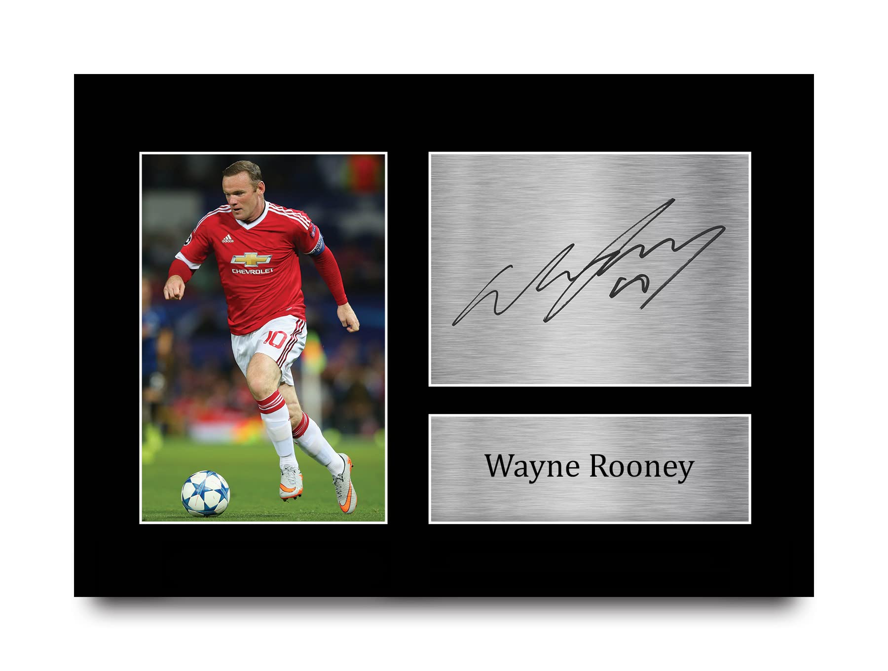 HWC Trading A4 Wayne Rooney Gifts Printed Signed Autograph Picture for Fans and Supporters - A4