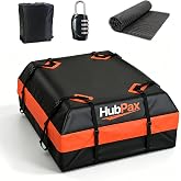 15 Cu Ft. Car Rooftop Cargo Carrier Bag Car Roof Top Bag Cargo Carrier | Fit All Vehicle with/Without Rack, Includes Anti-Slip Mat, 8 Reinforced Straps, 6 Door Hooks, Luggage Lock