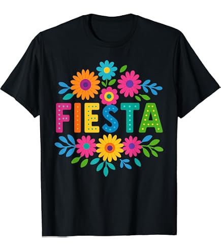 Amazon.com: Let's Fiesta Cinco De Mayo Camisa Mexicana Hombre T