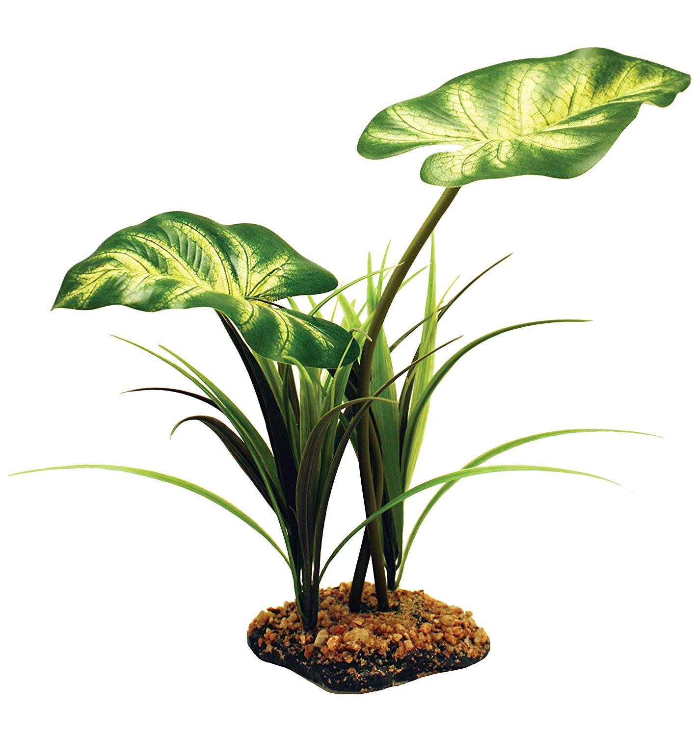 Komodo Broadleaf Canopy Artificial Plant Habitat Decor for Reptiles Terrarium Vivarium Flexible Realistic Greenery Hygienic Easy Clean for Enclosures