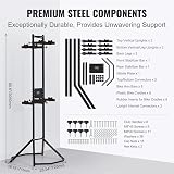VEVOR 4 Bike Gravity Vertical Rack Free Standing Adjustable 260 pounds Black view 6