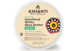 Ashanti Naturals White Raw Shea Butter | Unrefined African Shea Butter | Creamy Moisturizer for Easy Application - 15 oz
