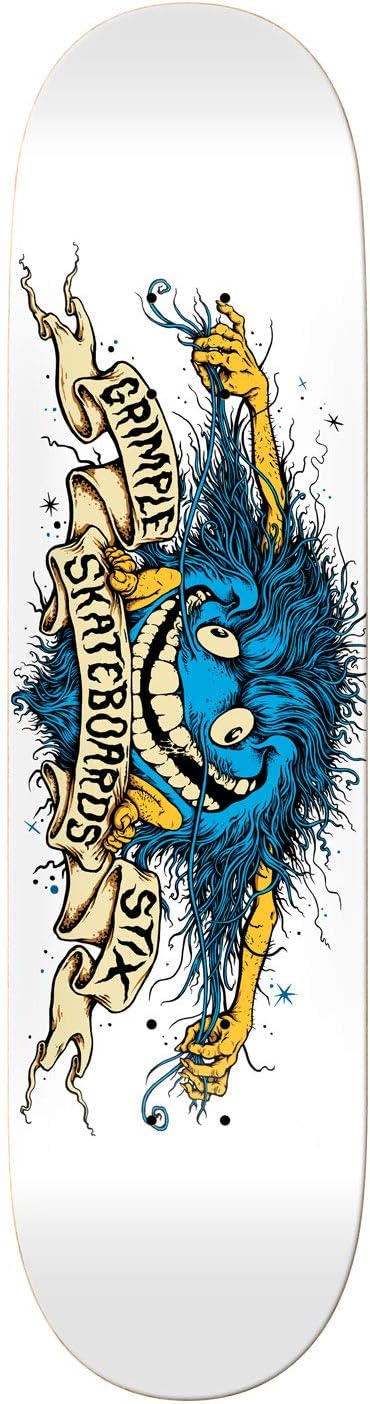 Anti Hero Skateboard Deck Gimplestix Collab White 8.75"