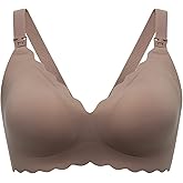 Momcozy Nursing Bras for Breastfeeding, Seamless Pregnancy Maternity Bra Wireless Classic Jelly Strip Support Nursing Bra
