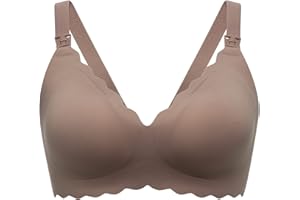 Momcozy Nursing Bras for Breastfeeding, Seamless Pregnancy Maternity Bra Wireless Classic Jelly Strip Support Nursing Bra
