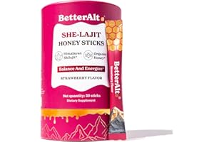 Better Alt SHE-Lajit Honeysticks | Shilajit for Women - Shatavari & Saffron for hormonal Balance & Energy | Tasty Shilajit Honeysticks with Pure Himalayan Shilajit | 30 Sticks