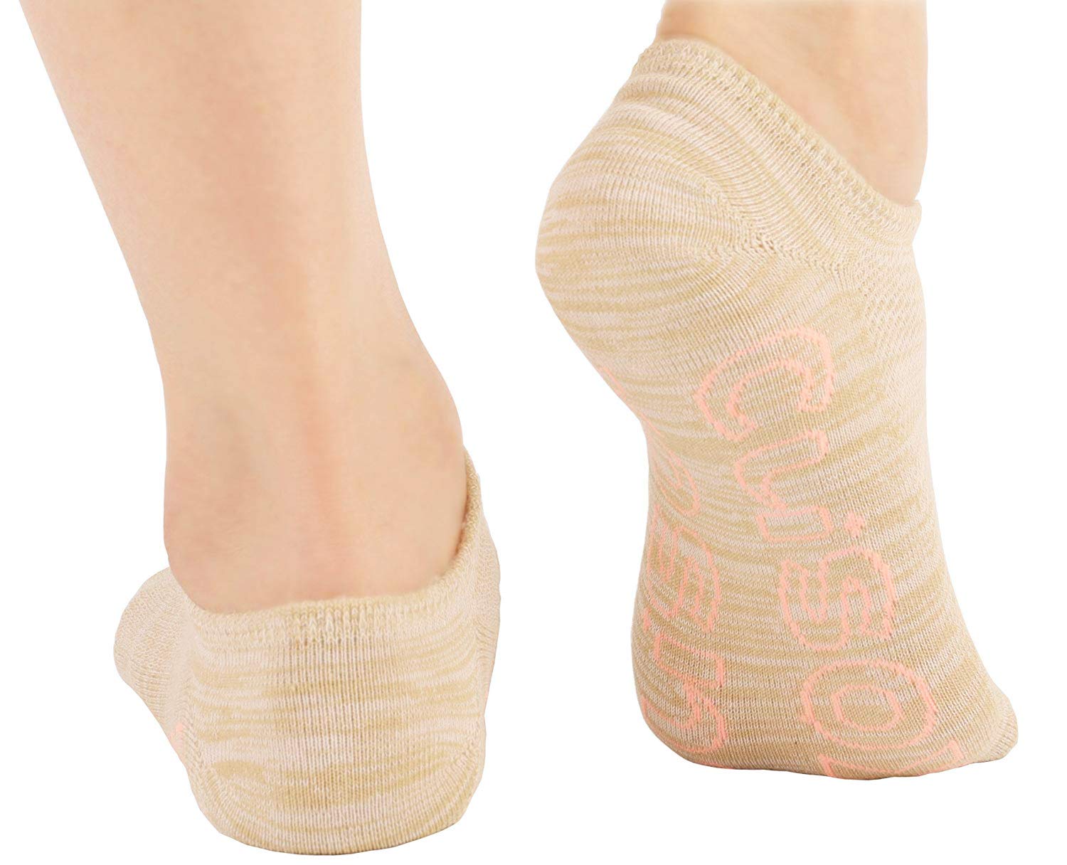 CUSOX Women\'s No Show Antibacterial Odor Free Socks with Seamless Toe 3 Pairs